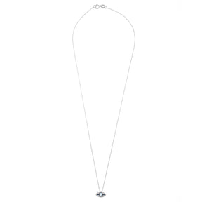 Blue Baguette Eye Necklace