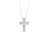 Tapered Diamond Cross Necklace