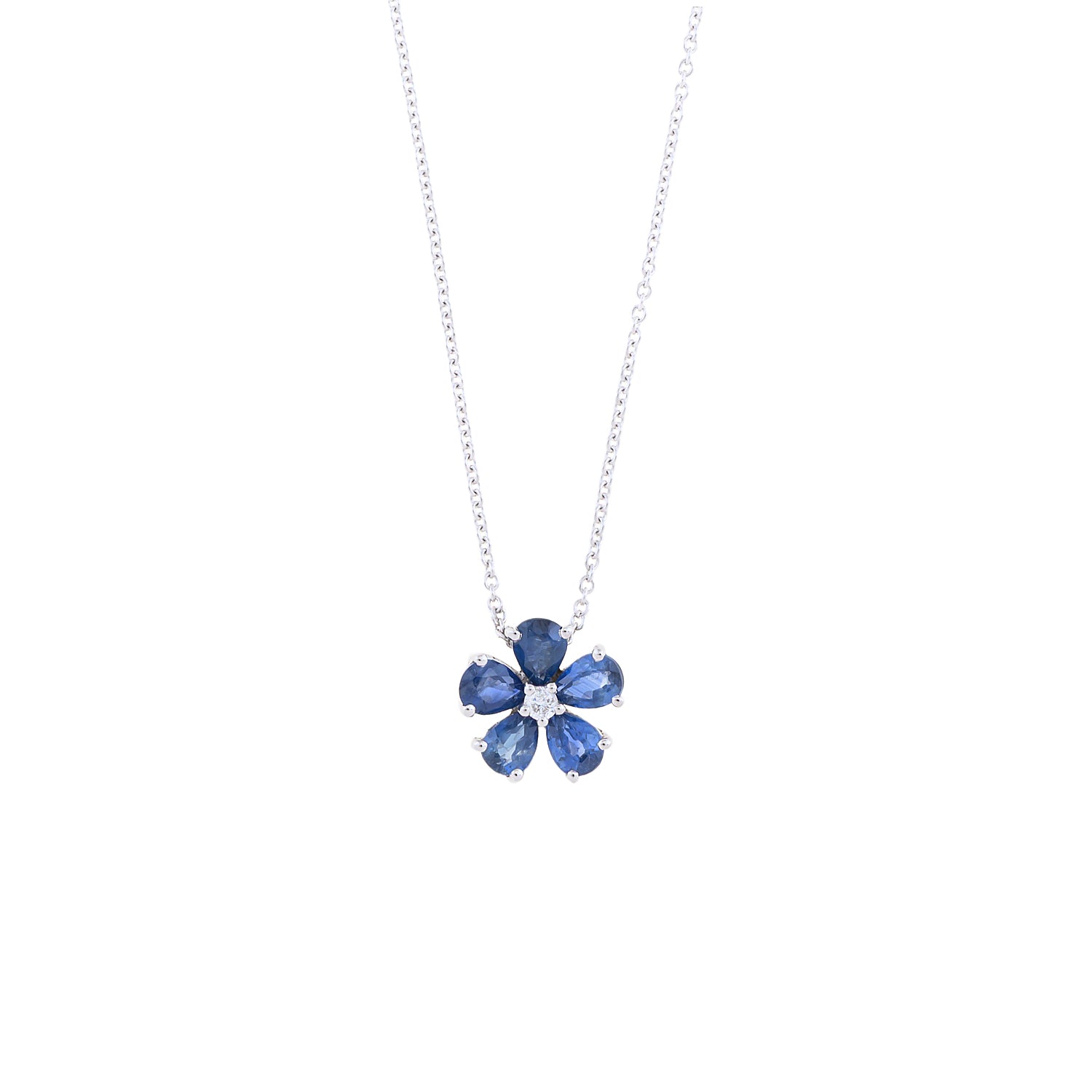 Sapphire Flower Necklace