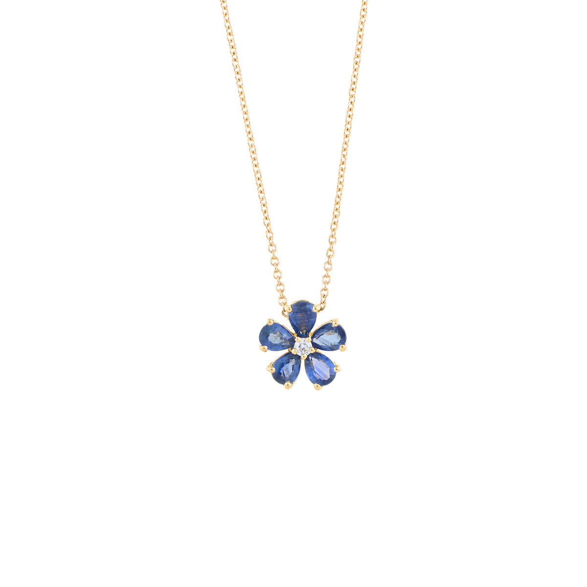 Sapphire Flower Necklace