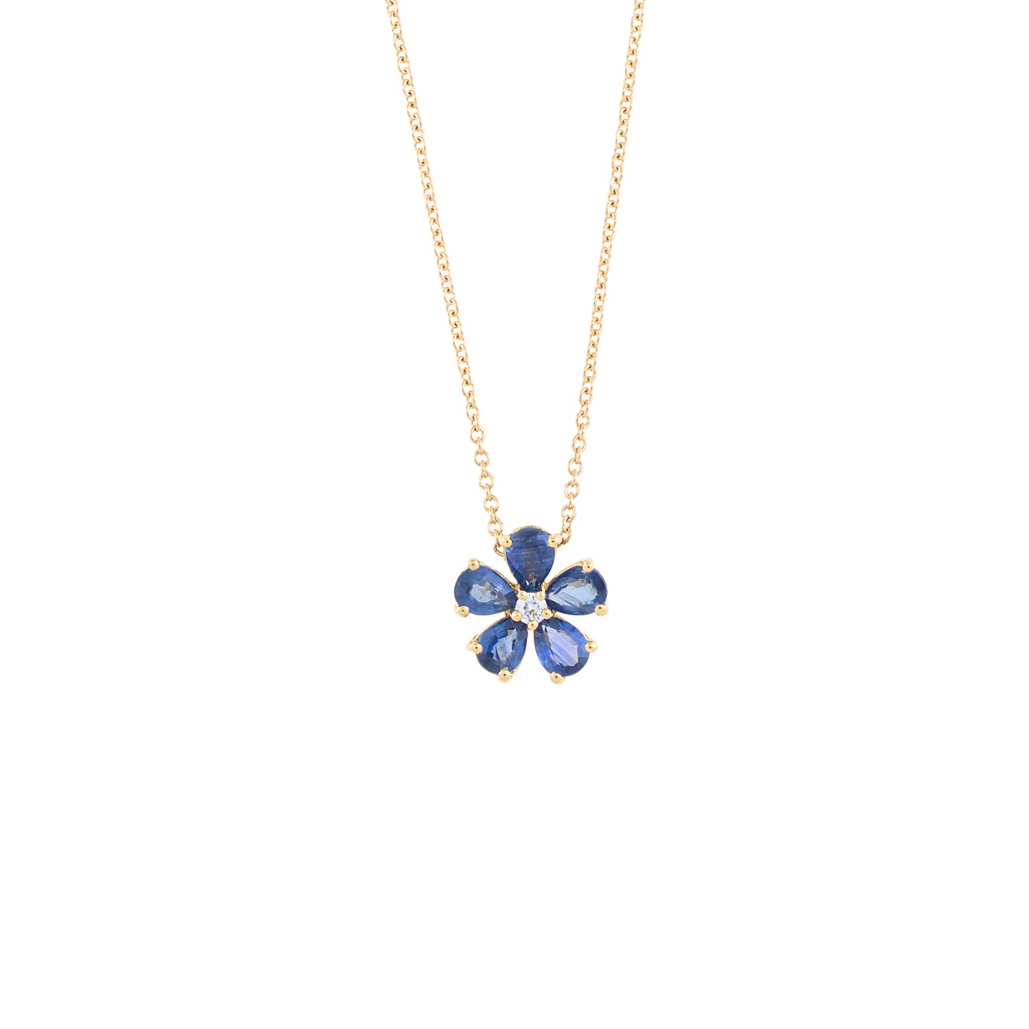 Sapphire Flower Necklace