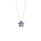 Sapphire Flower Necklace