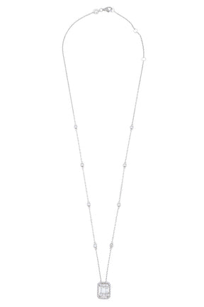 Rectangle Diamond Necklace