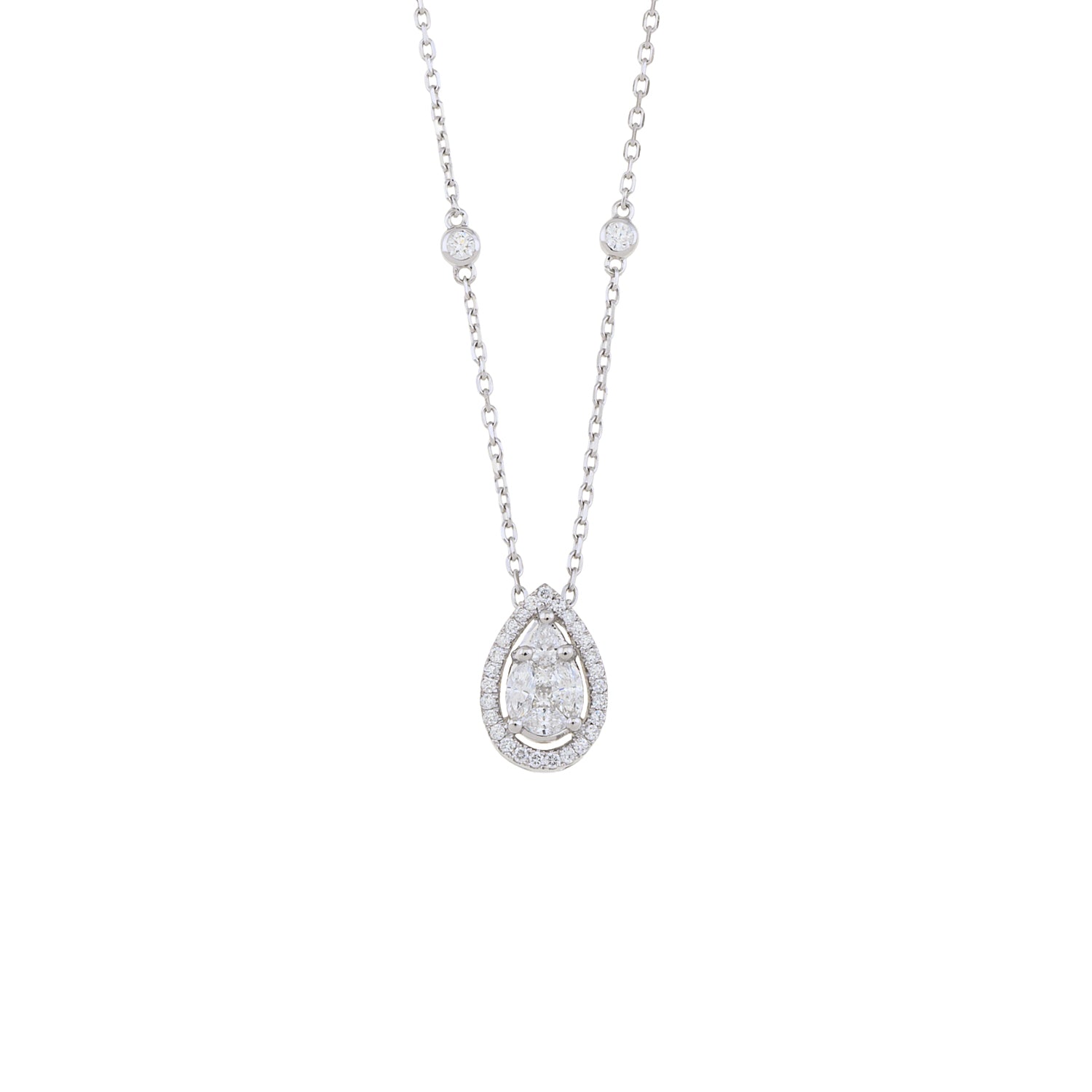 Pear Diamond Necklace