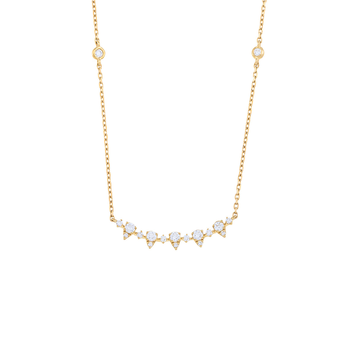Pear Bar Diamond Necklace