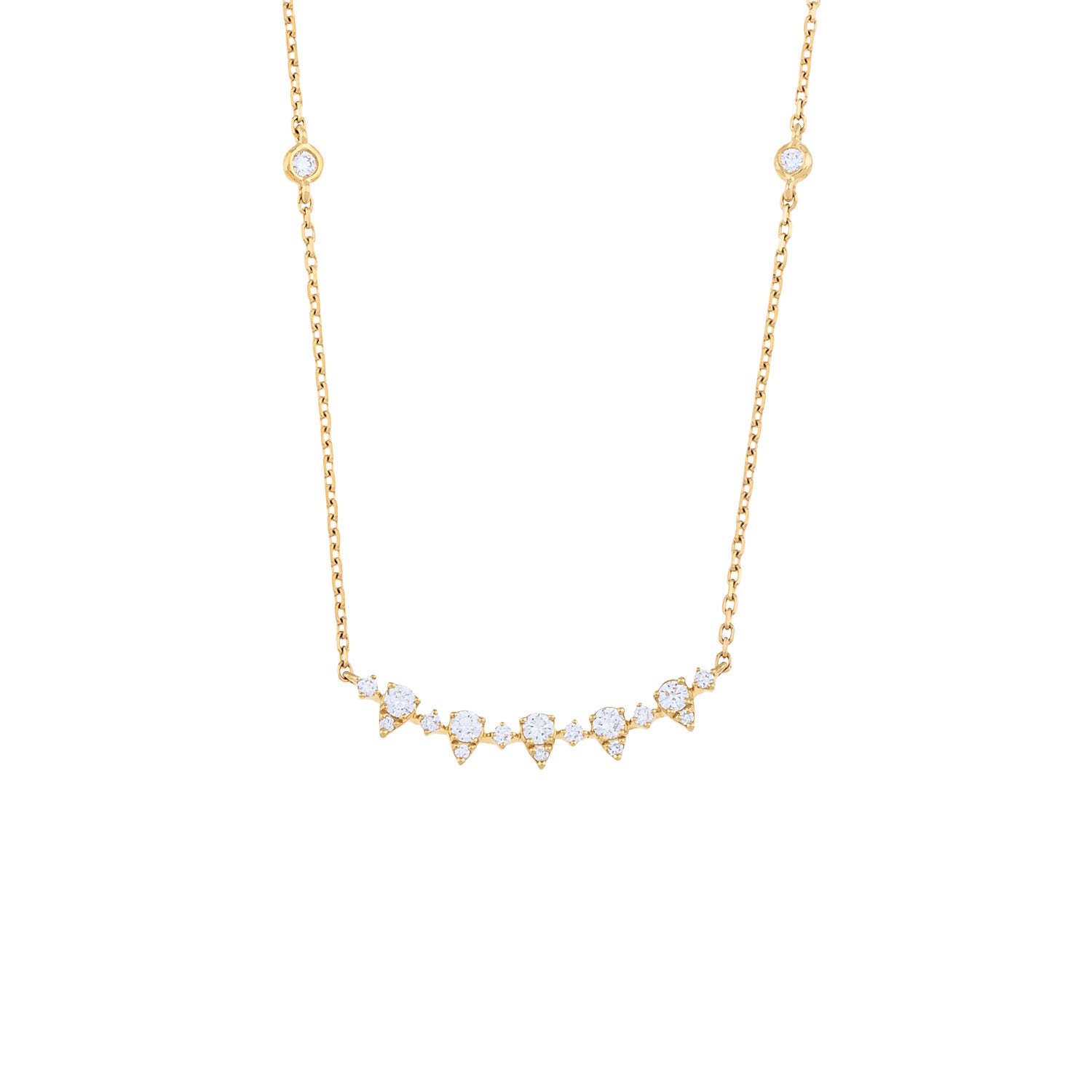 Pear Bar Diamond Necklace