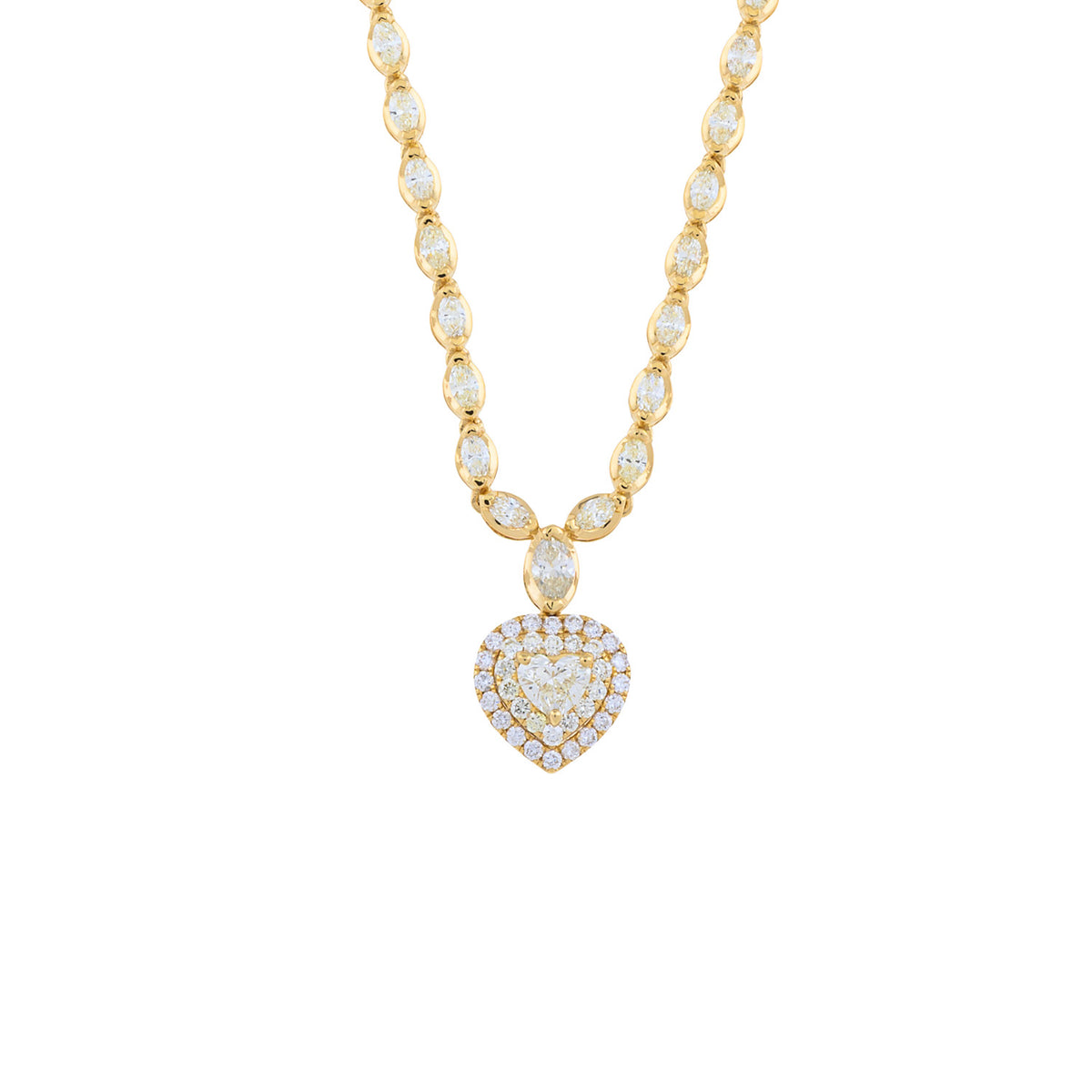 Sunlit Affection Heart Necklace