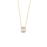 Rectangle Diamond Necklace