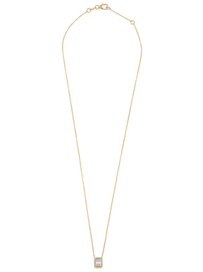 Rectangle Diamond Necklace