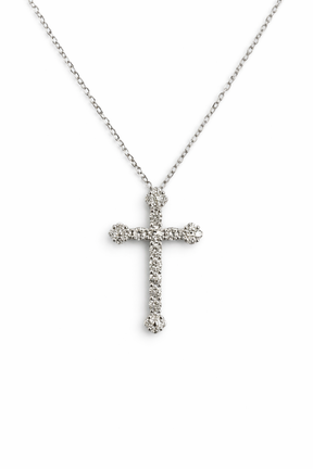 Elegant Diamond Cross Necklace