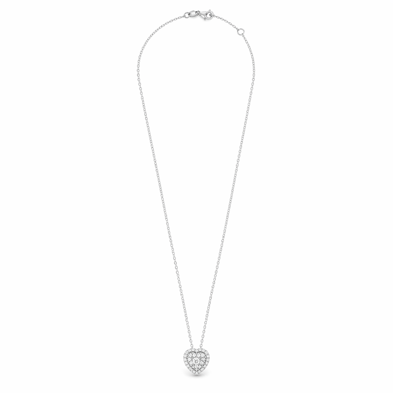 Heart-Shaped Diamond Necklace