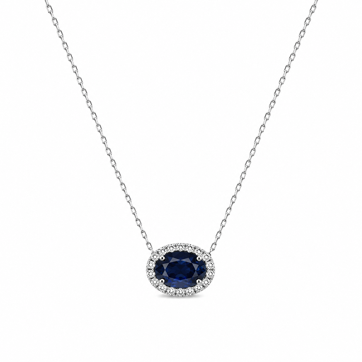 Oval Sapphire Necklace