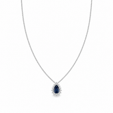 Pear Sapphire and Diamond Necklace
