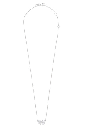 Teardrop and Heart Shaped Diamond Necklace