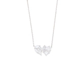 Teardrop and Heart Shaped Diamond Necklace
