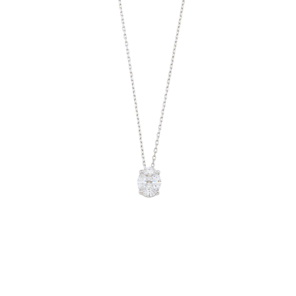 Round Diamond Pendant Necklace