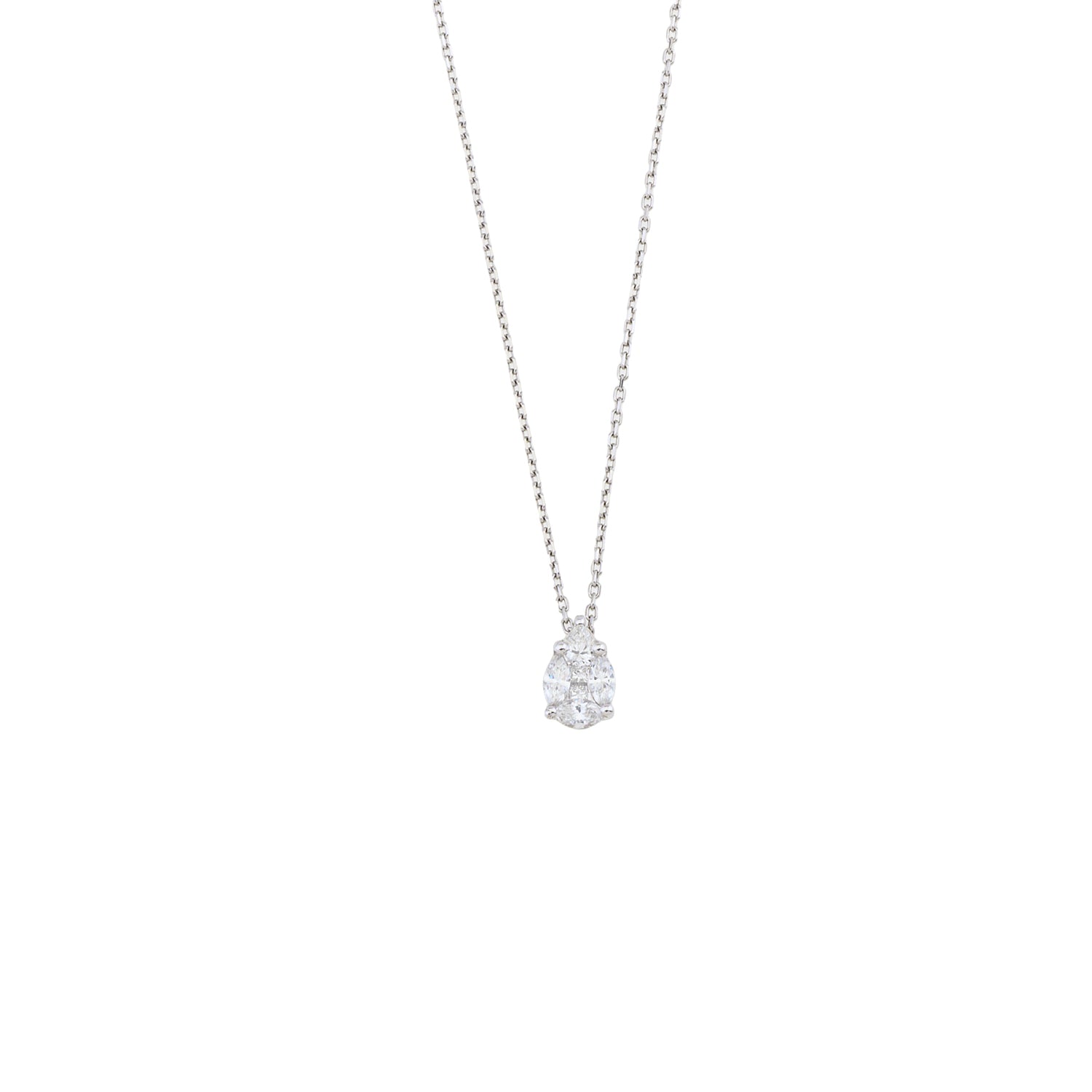 Diamond Teardrop Pendant Necklace