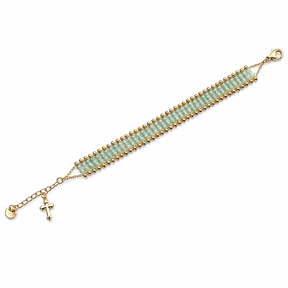 Cross on Beads Bracelet