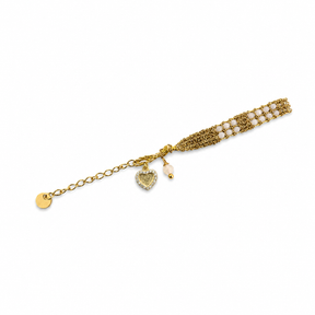 Heart on Beads Bracelet
