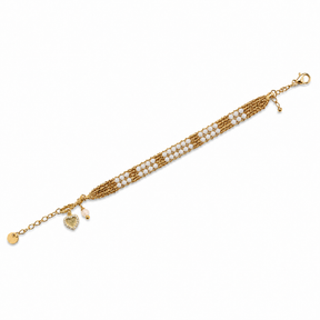 Heart on Beads Bracelet