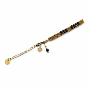 Flower Cross on Beads Bracelet