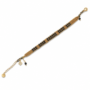 Flower Cross on Beads Bracelet