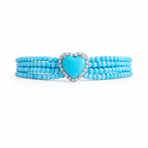 Turquoise Pop Heart Bracelet
