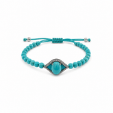 Turquoise Evil Eye Beaded Bracelet