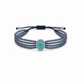 Oval Turquoise Beaded Bracelet