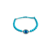 Turquoise Evil Eye Beaded Bracelet