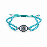 Turquoise Evil Eye Beaded Bracelet