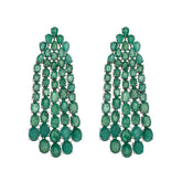 Green Waterfall Earrings