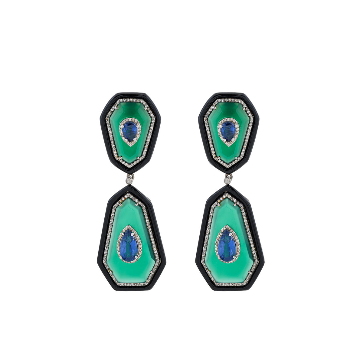 Green Crystal Earrings