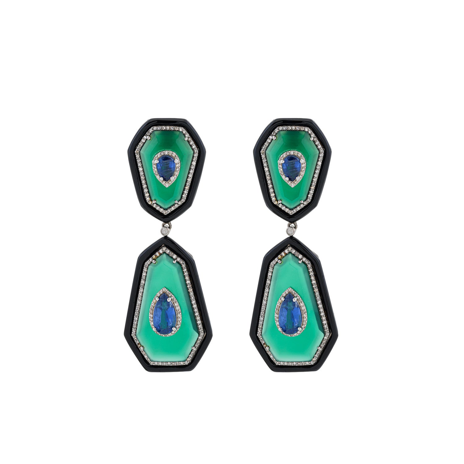 Green Crystal Earrings