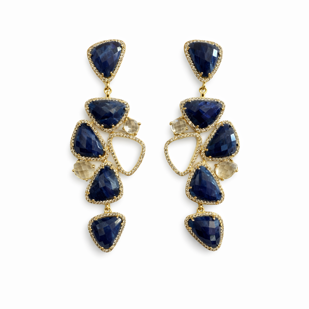 Sapphire Parts Earring