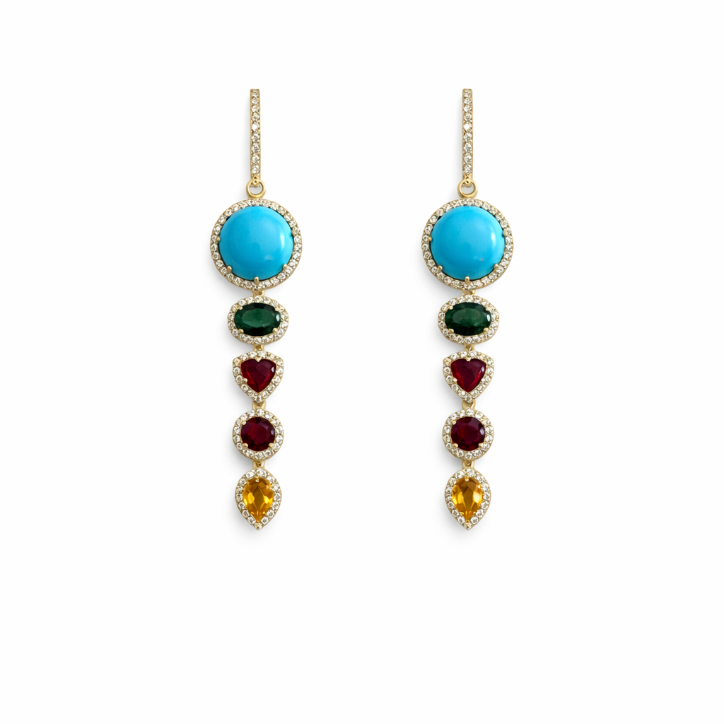 Rainbow Drops Earring