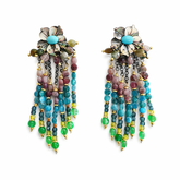 Flow of Beads Flower Earring