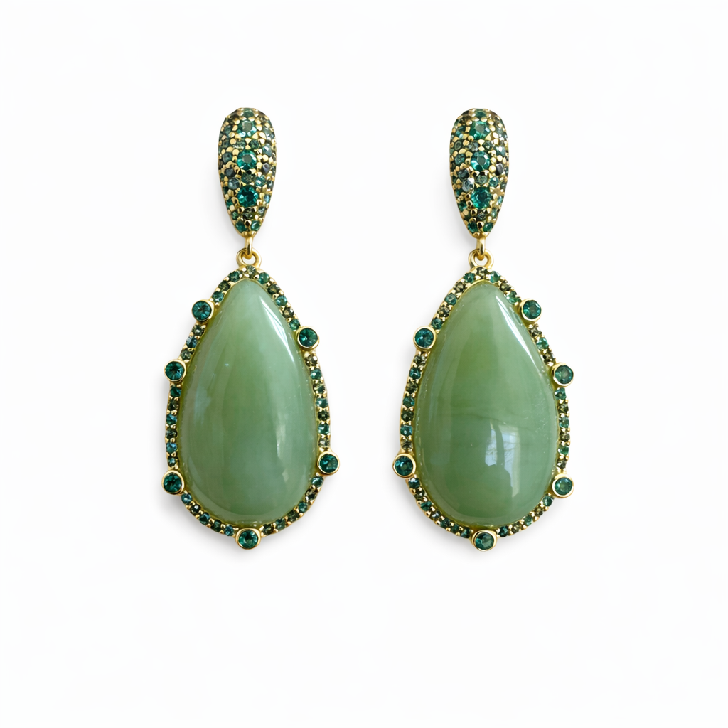 Green Plum Earrings