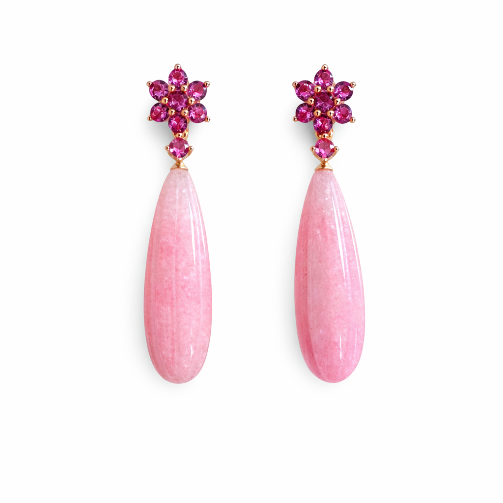 Fuchsia Flower Earring