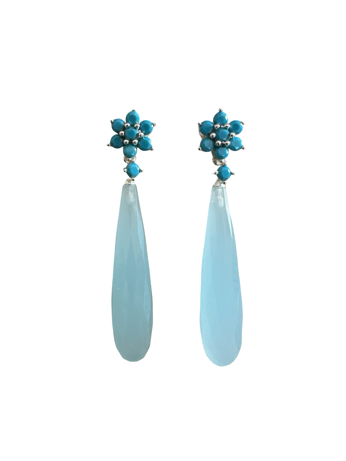 Turquoise Flower Earrings