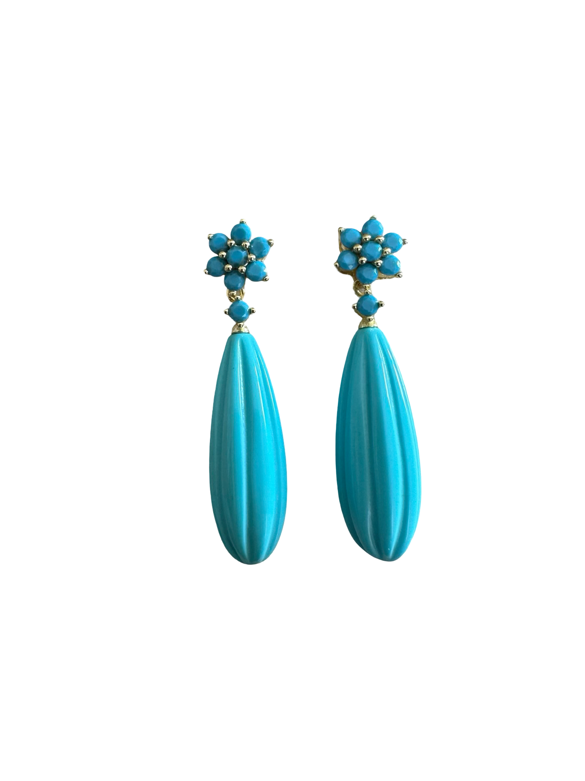Turquoise Flower Earrings