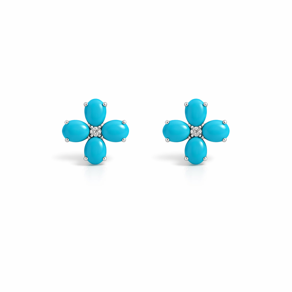Turquoise Cross Earrings