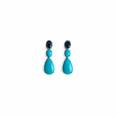 Turqoise and Kyanite Drop Earrings