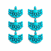 Turquoise Fan Earrings