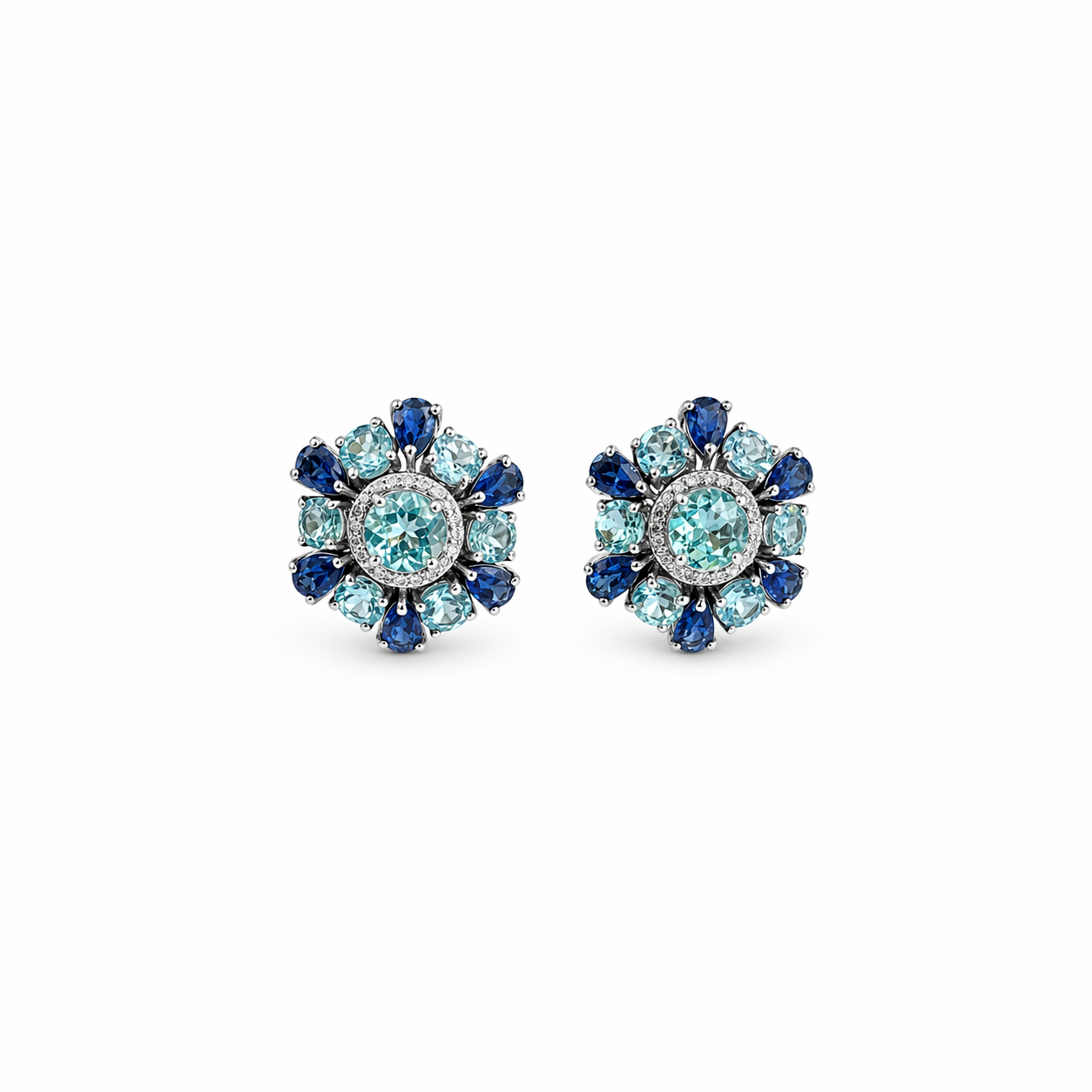 Blue Fountain Earrings