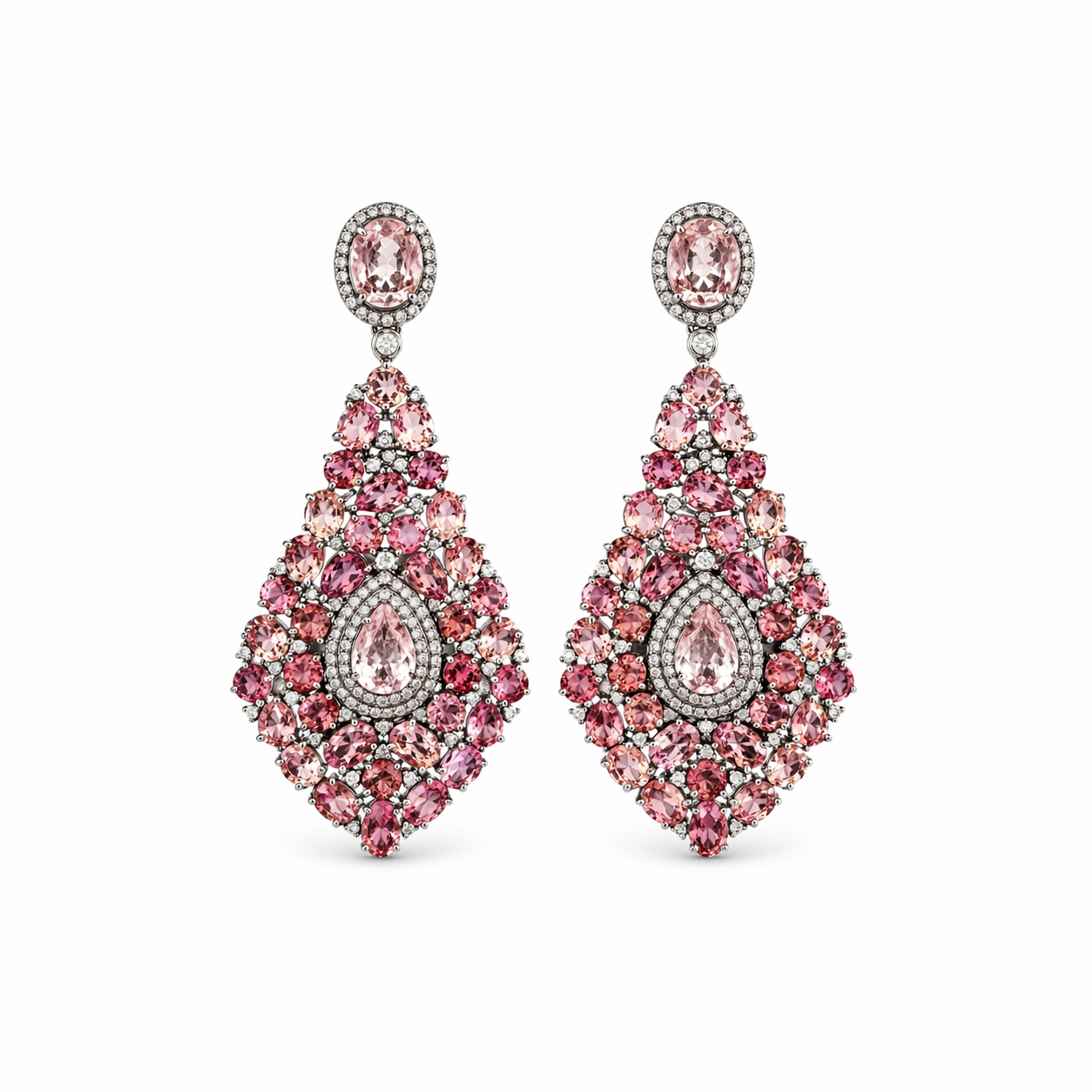 Pink Chandelier Earrings