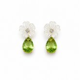 Blooming White Flower Drop Earring