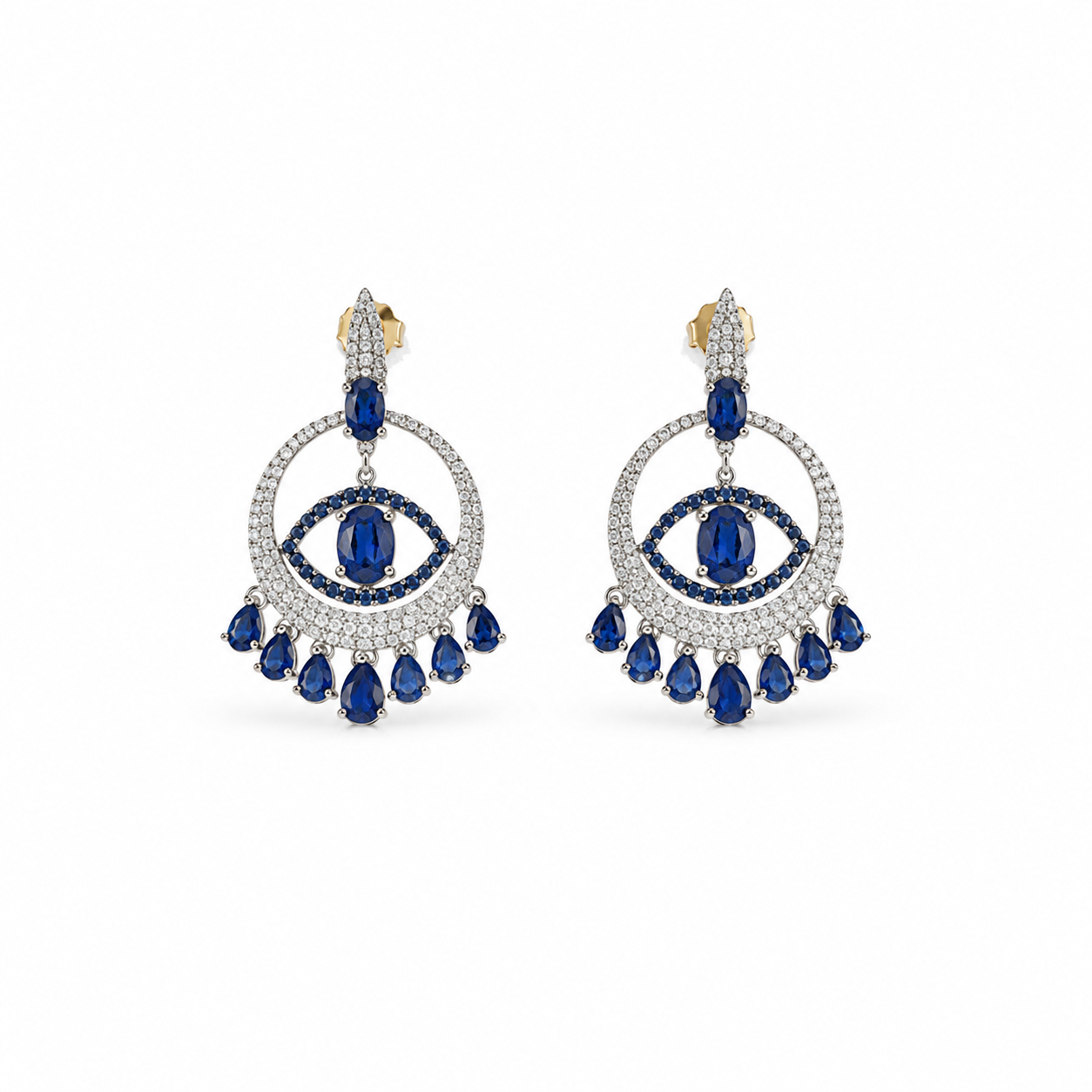 Boho Blue Eye Earrings