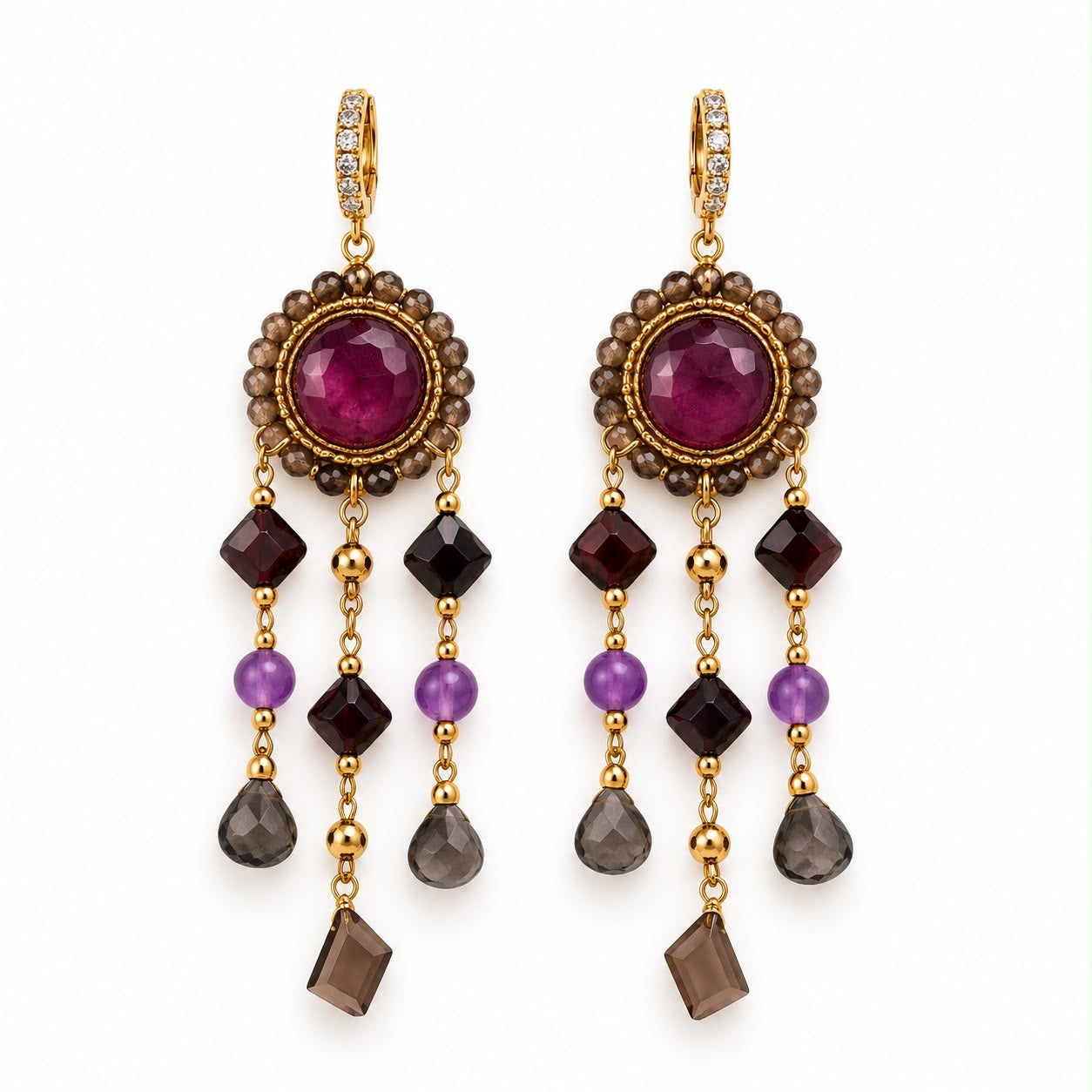 Mulberry Night Earrings