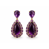 Purple Teardrop Earrings